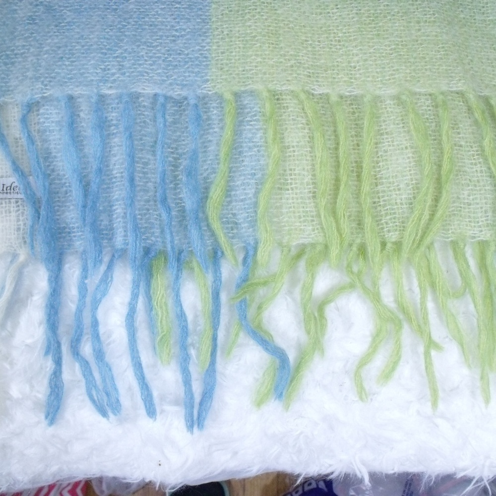 A Soft Idea Plaid Mohair Throw Blanket - Picture 5 of 6